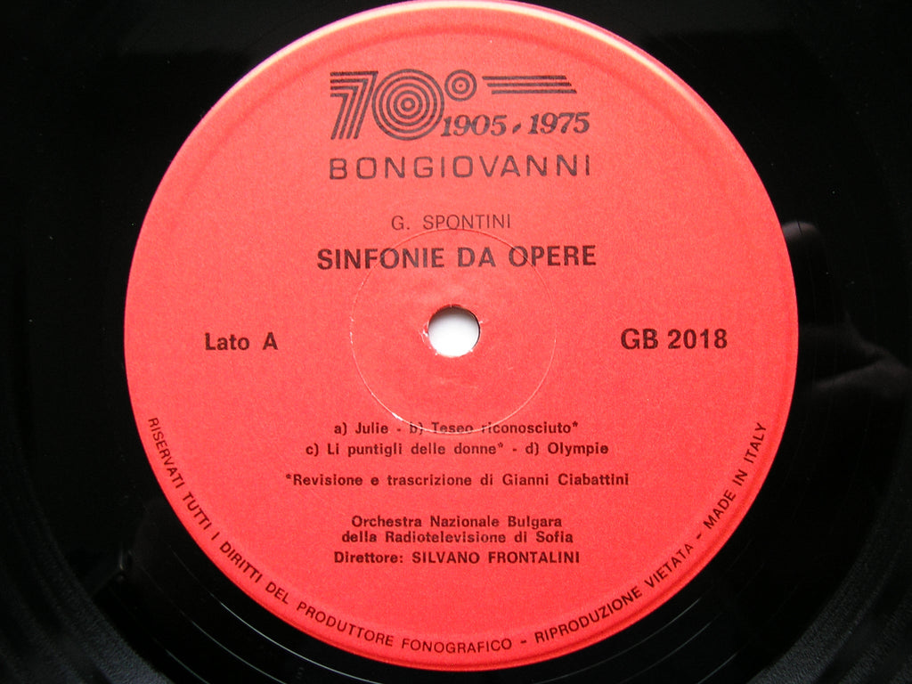 SPONTINI: OPERA OVERTURES     BULGARIAN RADIO ORCHESTRA / FRONTALINI     GB 2018