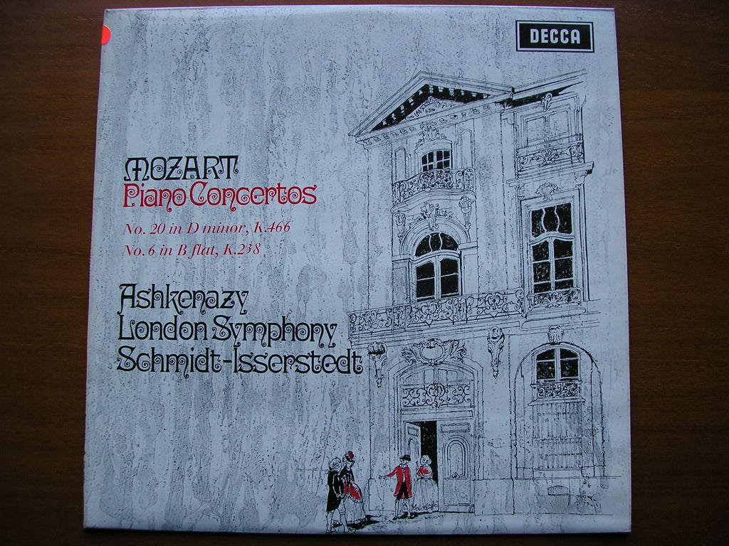 SXL 6353 MOZART: PIANO CONCERTOS No. 6 K238 & No. 20 K466 ASHKENAZY / LONDON SYMPHONY / SCHMIDT-ISSERSTEDT test pressing