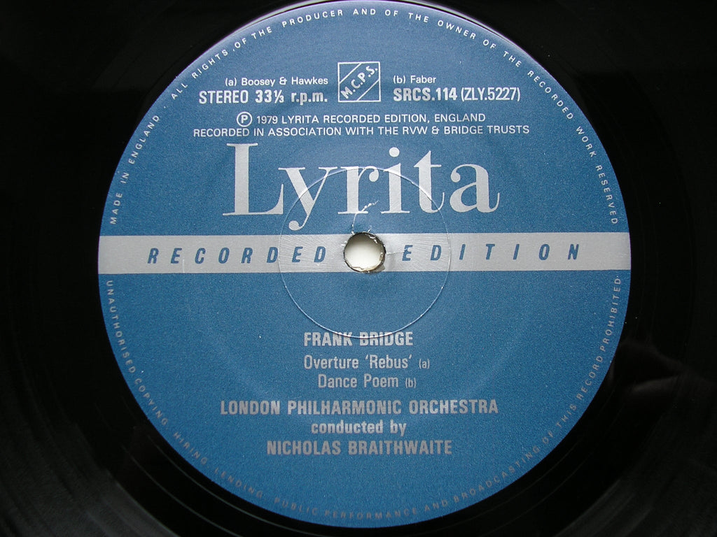 BRIDGE: DANCE RHAPSODY / OVERTURE Rebus / DANCE POEM      BRAITHWAITE / LONDON PHILHARMONIC    SRCS 114
