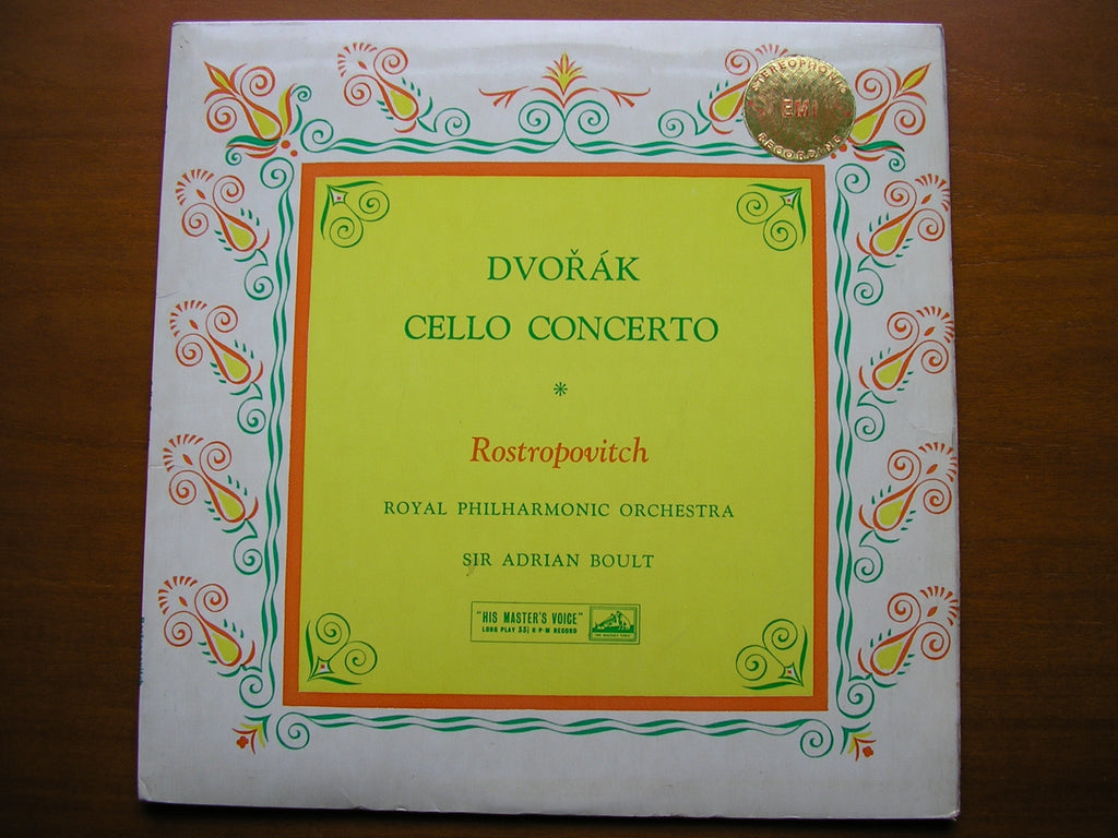 DVORAK: CELLO CONCERTO     ROSTROPOVICH / ROYAL PHILHARMONIC / BOULT     ASD 358