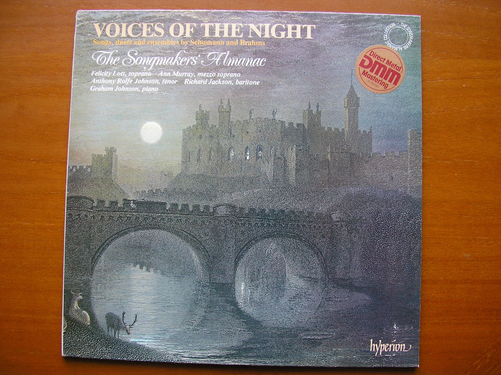 VOICES OF THE NIGHT: SONGS / DUETS / ENSEMBLES by SCHUMANN & BRAHMS     THE SONGMAKERS' ALMANAC    A66053