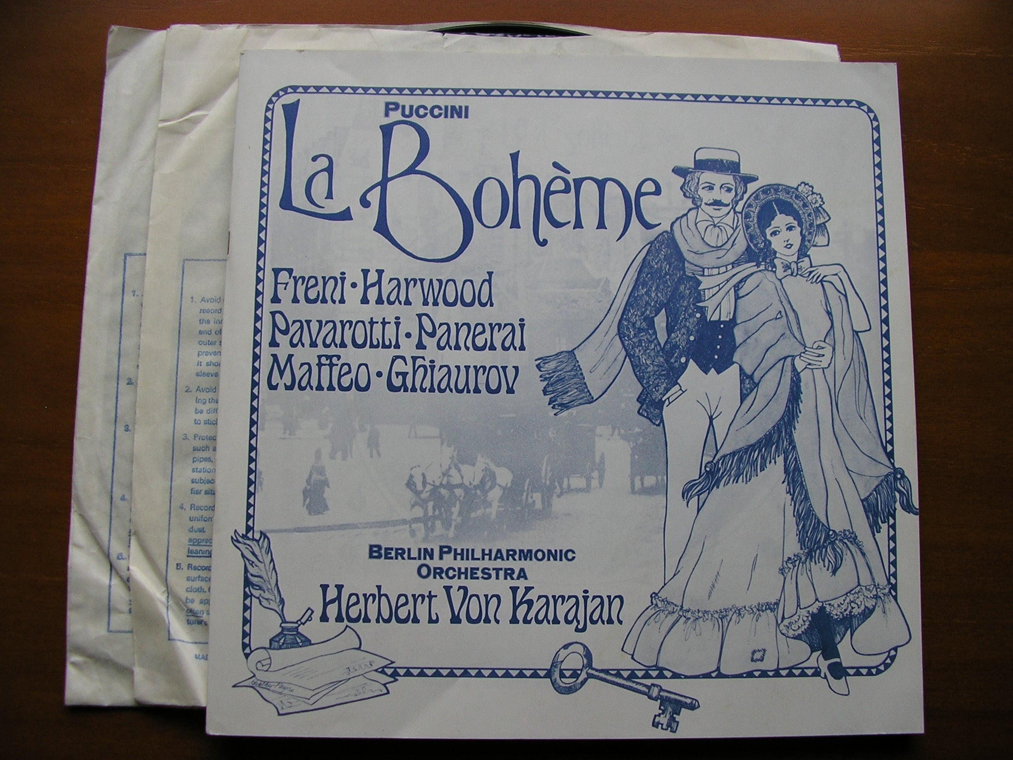 PUCCINI: LA BOHEME    PAVAROTTI / FRENI / GHIAUROV / BERLIN PHILHARMONIC / KARAJAN    2LP   test pressing    SET 565-6