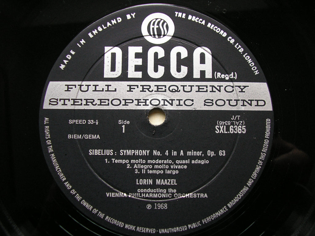 SIBELIUS: THE SEVEN SYMPHONIES / TAPIOLA / KARELIA SUITE  MAAZEL / VIENNA PHILHARMONIC Decca 5LP