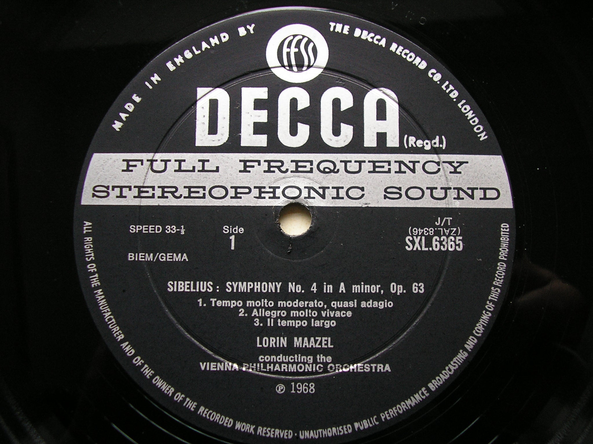 SIBELIUS: THE SEVEN SYMPHONIES / TAPIOLA / KARELIA SUITE  MAAZEL / VIENNA PHILHARMONIC Decca 5LP