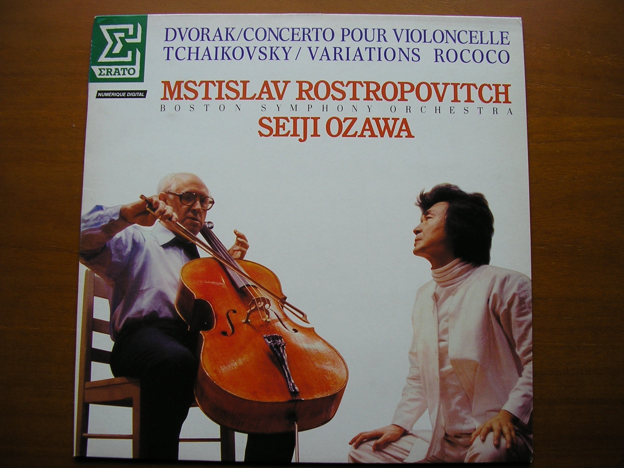 DVORAK: CELLO CONCERTO / TCHAIKOVSKY: ROCOCO VARIATIONS     ROSTROPOVICH / BOSTON SYMPHONY / OZAWA     NUM 75282