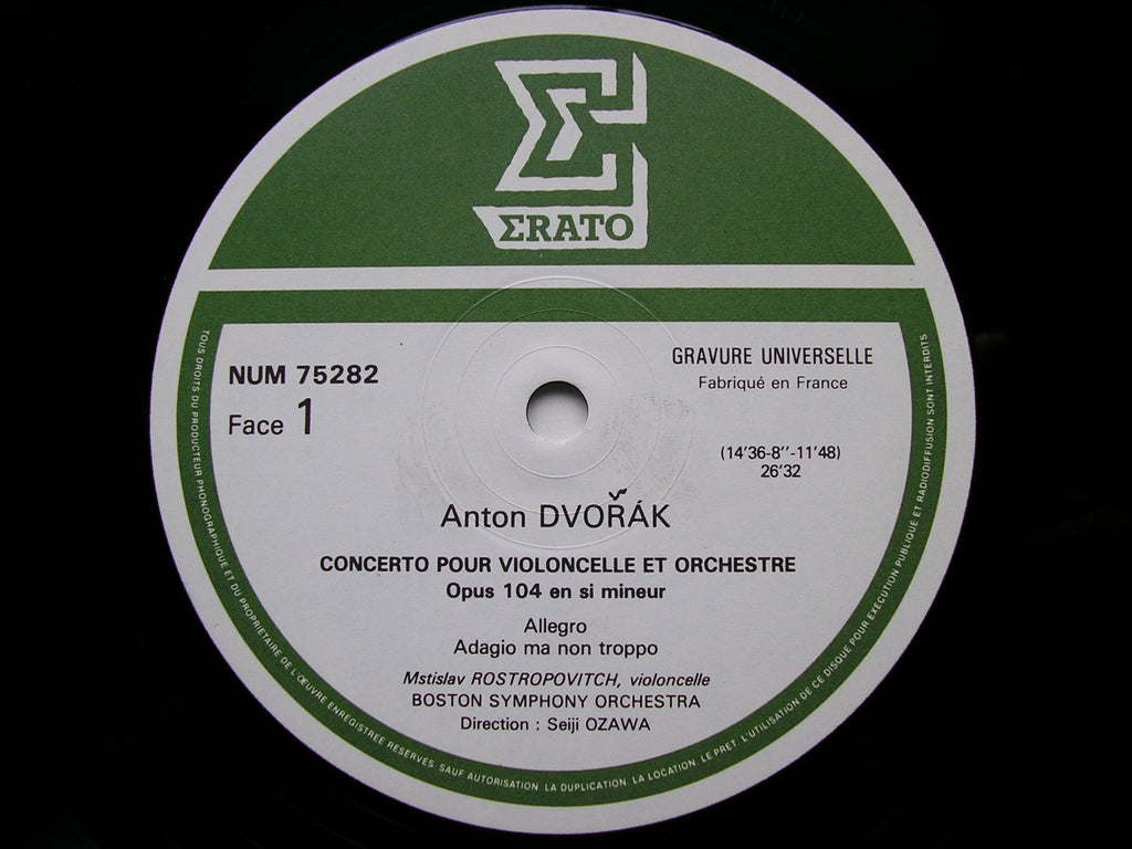 DVORAK: CELLO CONCERTO / TCHAIKOVSKY: ROCOCO VARIATIONS     ROSTROPOVICH / BOSTON SYMPHONY / OZAWA     NUM 75282