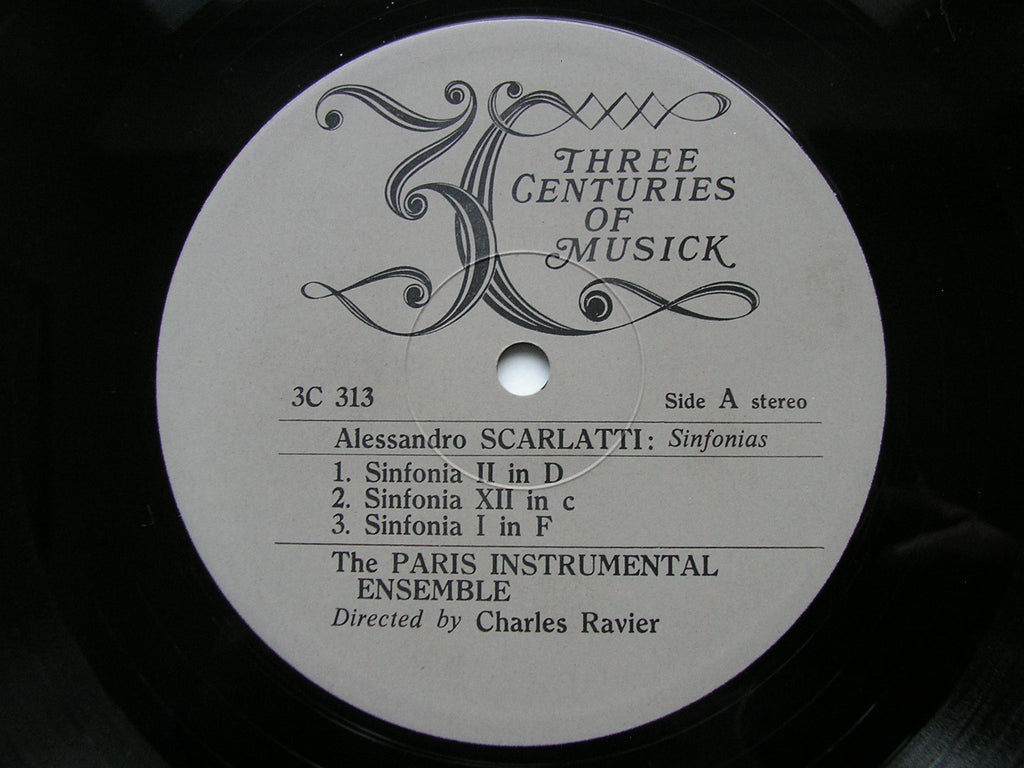 ALESSANDRO SCARLATTI: SIX SYMPHONIES      RAVIER / THE PARIS INSTRUMENTAL ENSEMBLE      3C 313