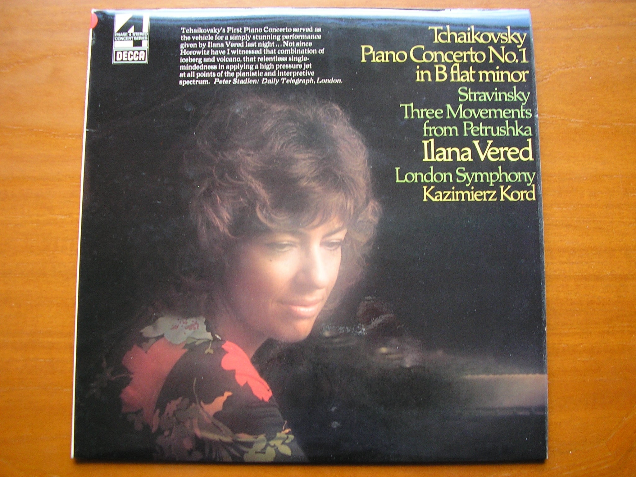 TCHAIKOVSKY: PIANO CONCERTO No. 1 / STRAVINSKY: 3 pieces from PETRUSHKA     VERED / LONDON SYMPHONY / KORD    test pressing     PFS 4362