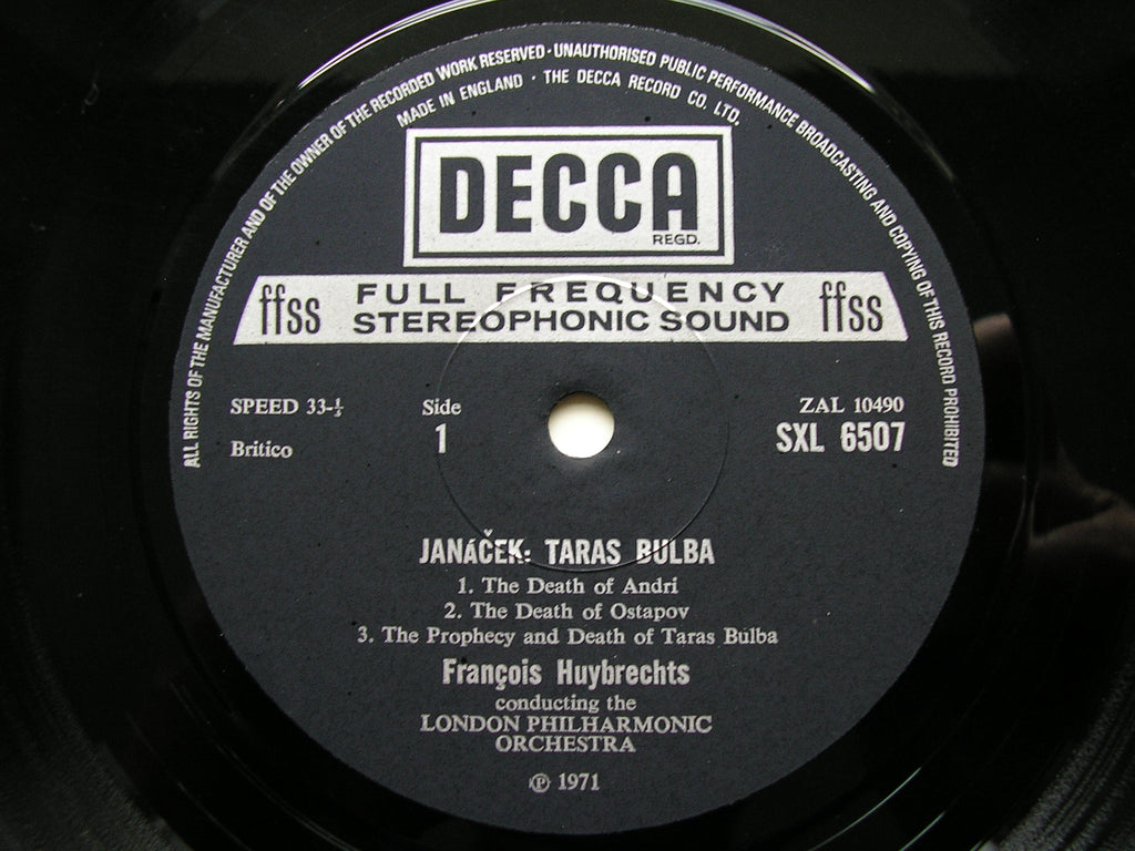 JANACEK: TARAS BULBA  / LACHIAN DANCES     HUYBRECHTS / LONDON PHILHARMONIC     SXL 6507