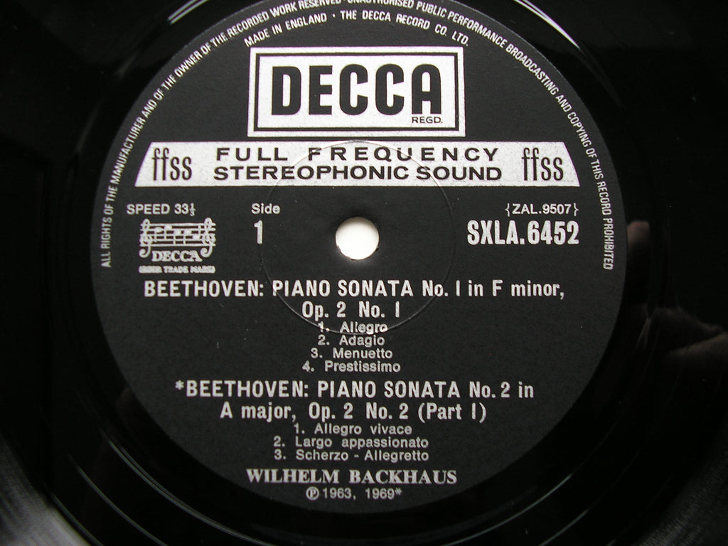 SXLA 6452 - 6461 BEETHOVEN: THE COMPLETE PIANO SONATAS    WILHELM BACKHAUS  10 LP