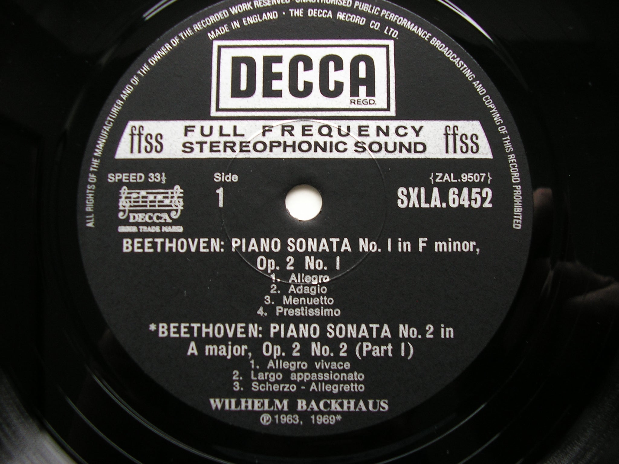 SXLA 6452 - 6461 BEETHOVEN: THE COMPLETE PIANO SONATAS    WILHELM BACKHAUS  10 LP