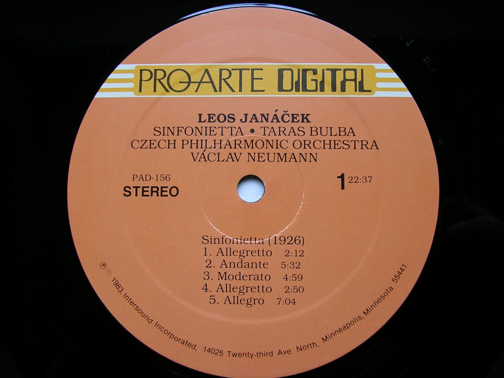 JANACEK: SINFONIETTA / TARAS BULBA     NEUMANN / CZECH PHILHARMONIC     PAD 156