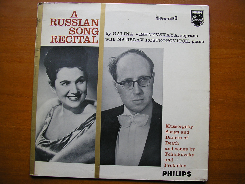 A RUSSIAN SONG RECITAL: TCHAIKOVSKY / MUSSORGSKY / PROKOFIEV     VISHNEVSKAYA / ROSTROPOVICH     835 134 AY