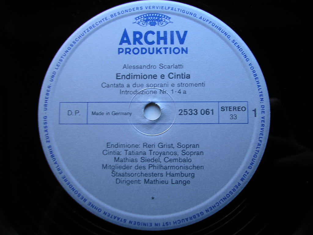 SCARLATTI: ENDIMIONE E CINTIA      GRIST / TROYANOS / HAMBURG STATE ORCHESTRA / LANGE     2533 061