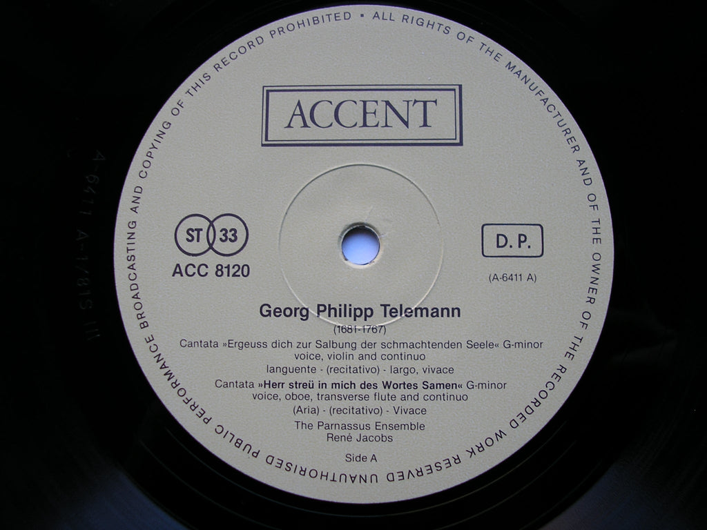 TELEMANN: FOUR CANTATAS from 'Harmonischer Gottes-Dienst'     JACOBS / THE PARNASSUS ENSEMBLE     ACC 8120