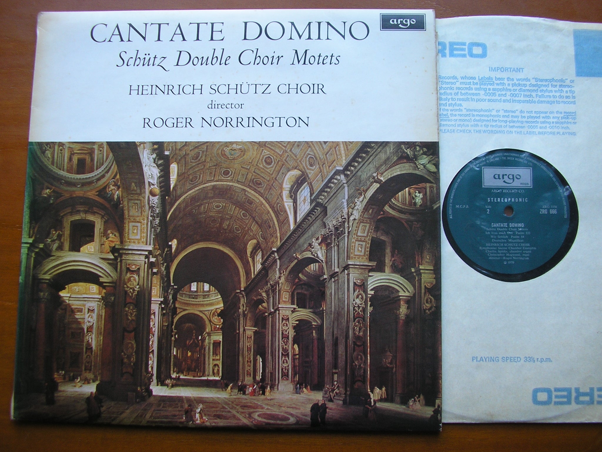 SCHUTZ: CANTATE DOMINO      NORRINGTON / HEINRICH SCHUTZ CHOIR     ZRG 666