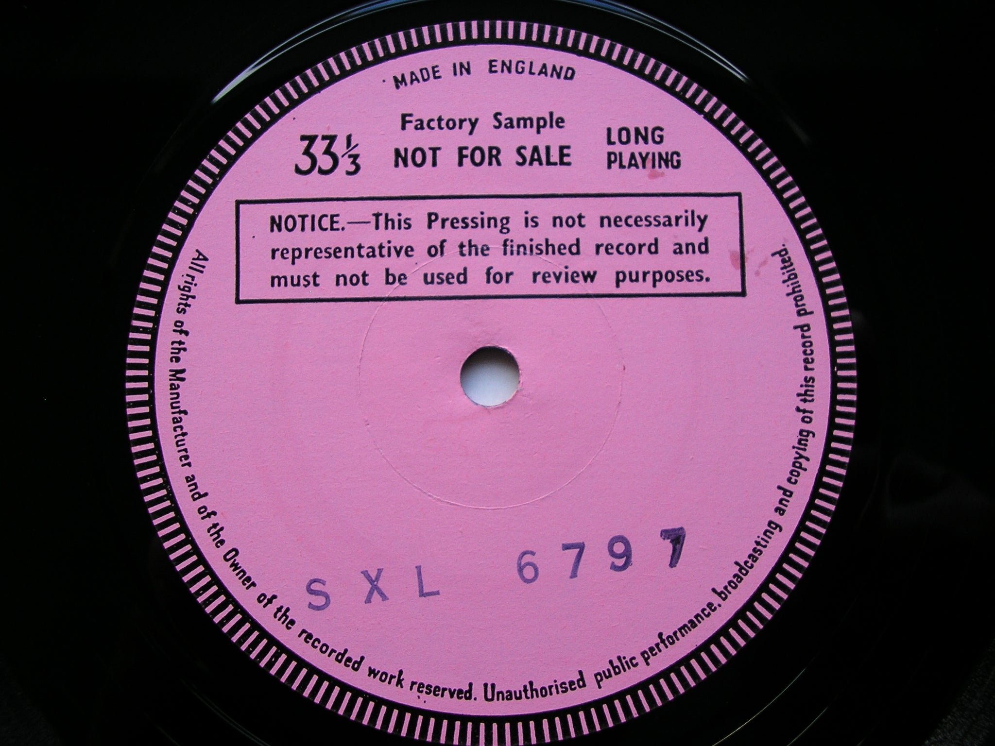 SXL 6797 BRAHMS: PIANO CONCERTO No. 1 RUBINSTEIN / ISRAEL PHILHARMONIC / MEHTA test pressing