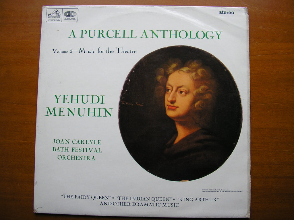 PURCELL: MUSIC FOR THE THEATRE      CARLYLE / BATH FESTIVAL ORCHESTRA / MENUHIN    ASD 2261