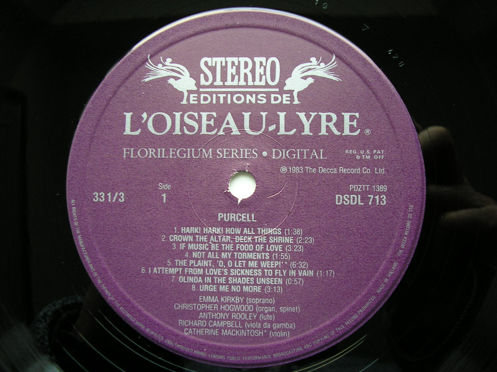 PURCELL: SONGS & AIRS     KIRKBY / ROOLEY / HOGWOOD      DSDL 713