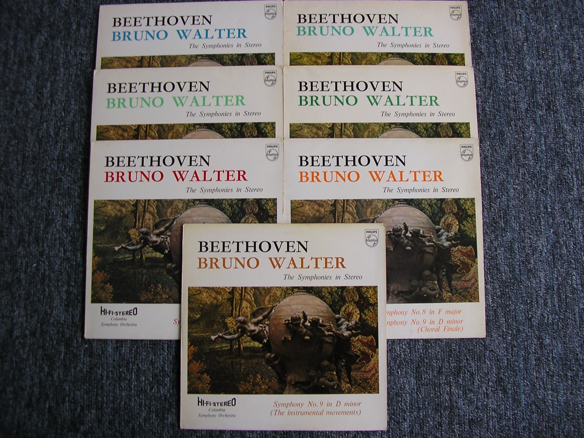 BEETHOVEN: THE NINE SYMPHONIES   BRUNO WALTER / COLUMBIA SYMPHONY   7LP SABL