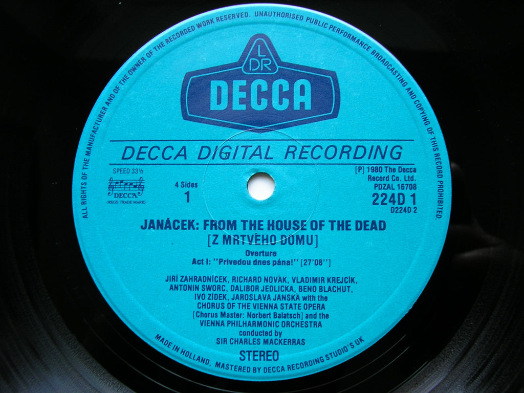JANACEK: FROM THE HOUSE OF THE DEAD     SOLOISTS / VIENNA STATE OPERA / VPO / MACKERRAS    2LP     D224D2