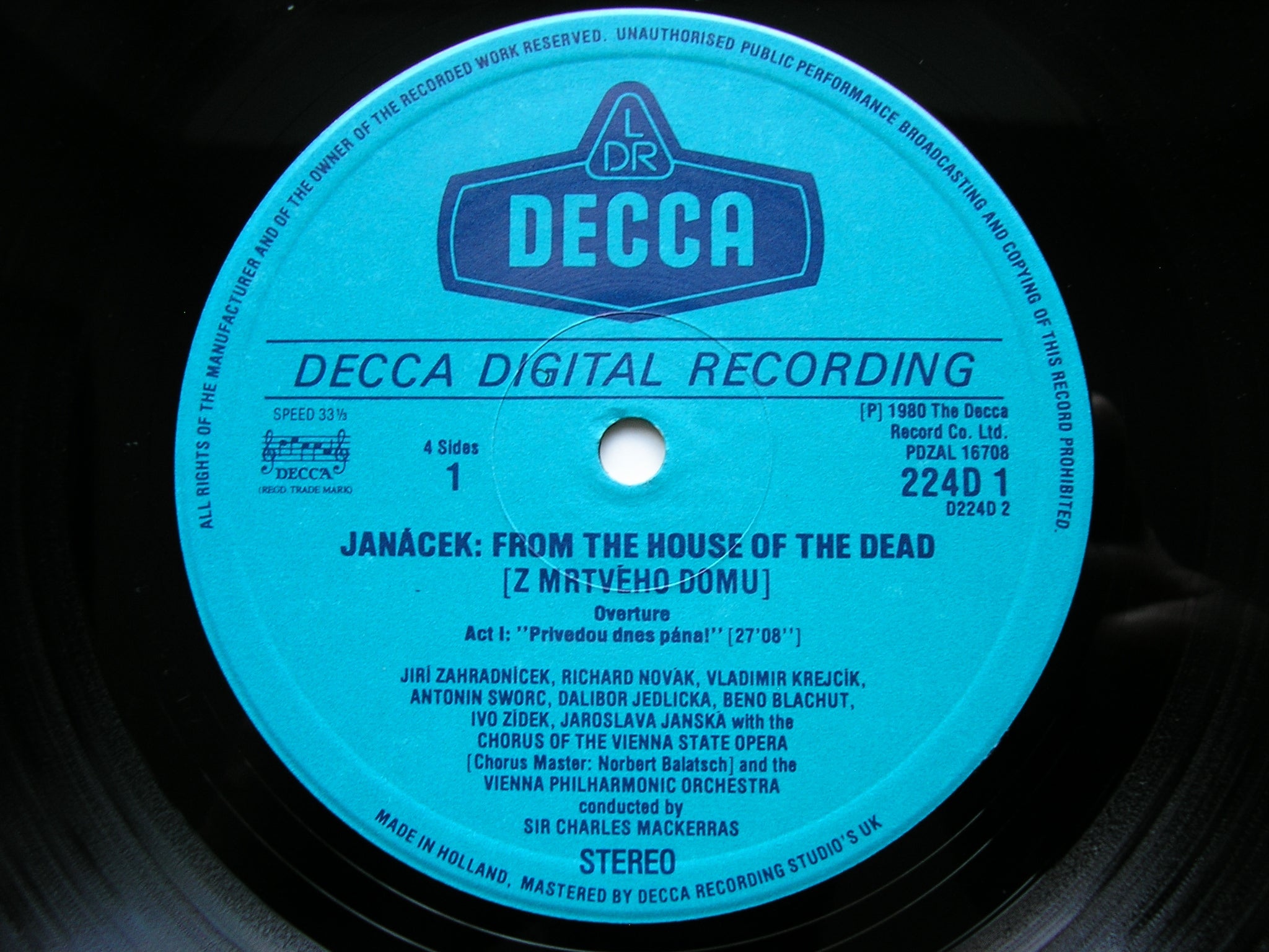 JANACEK: FROM THE HOUSE OF THE DEAD     SOLOISTS / VIENNA STATE OPERA / VPO / MACKERRAS    2LP     D224D2