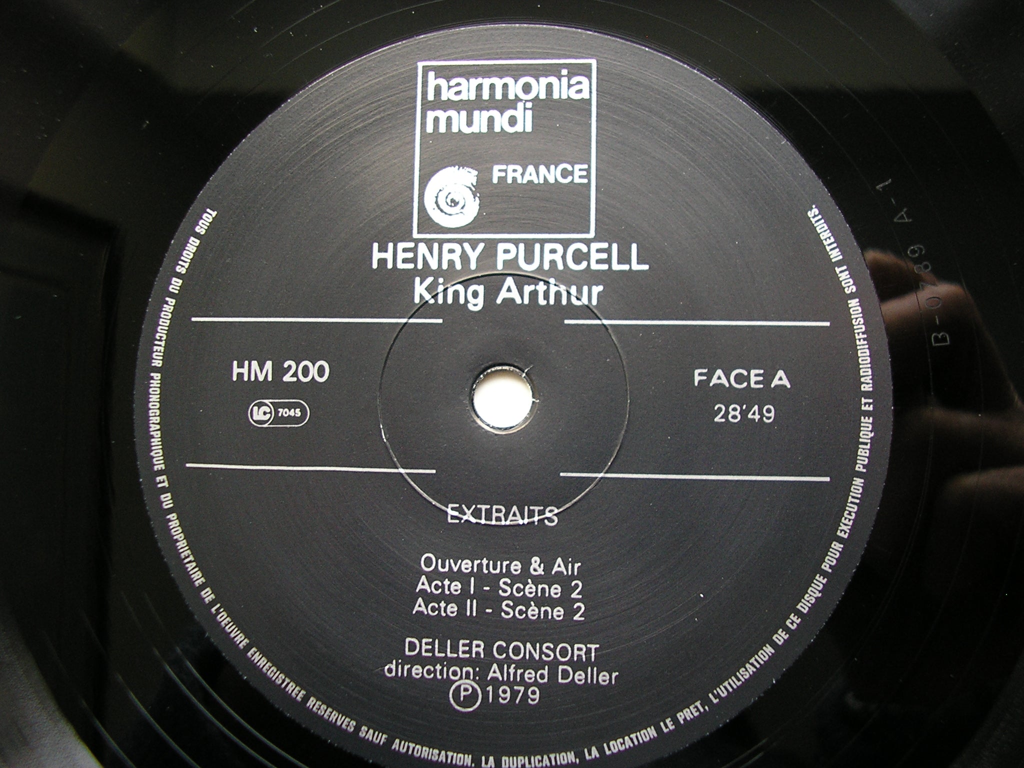 PURCELL: KING ARTHUR (1691)  excerpts     DELLER CONSORT / THE KING'S MUSICK / DELLER     HM 200