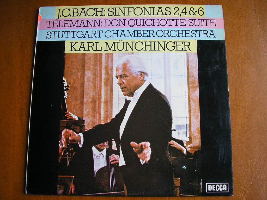 SXL 6755 BACH JC: SINFONIAS Op. 18 Nos. 2 / 4 / 6 / TELEMANN: DON QUICHOTTE Suite MUNCHINGER / STUTTGART CHAMBER ORCHESTRA test pressing