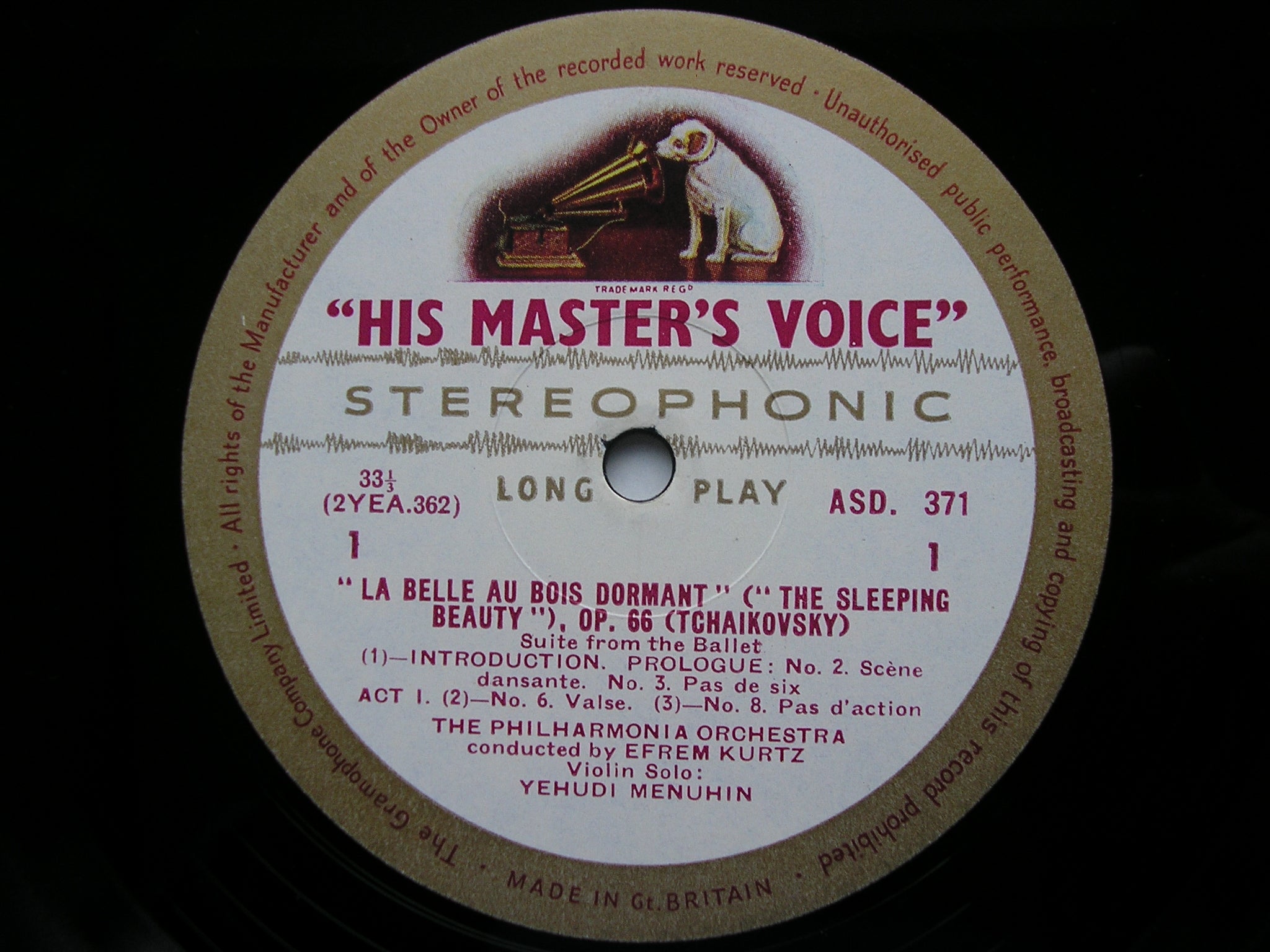 TCHAIKOVSKY: SLEEPING BEAUTY Suite      KURTZ / PHILHARMONIA    ASD 371
