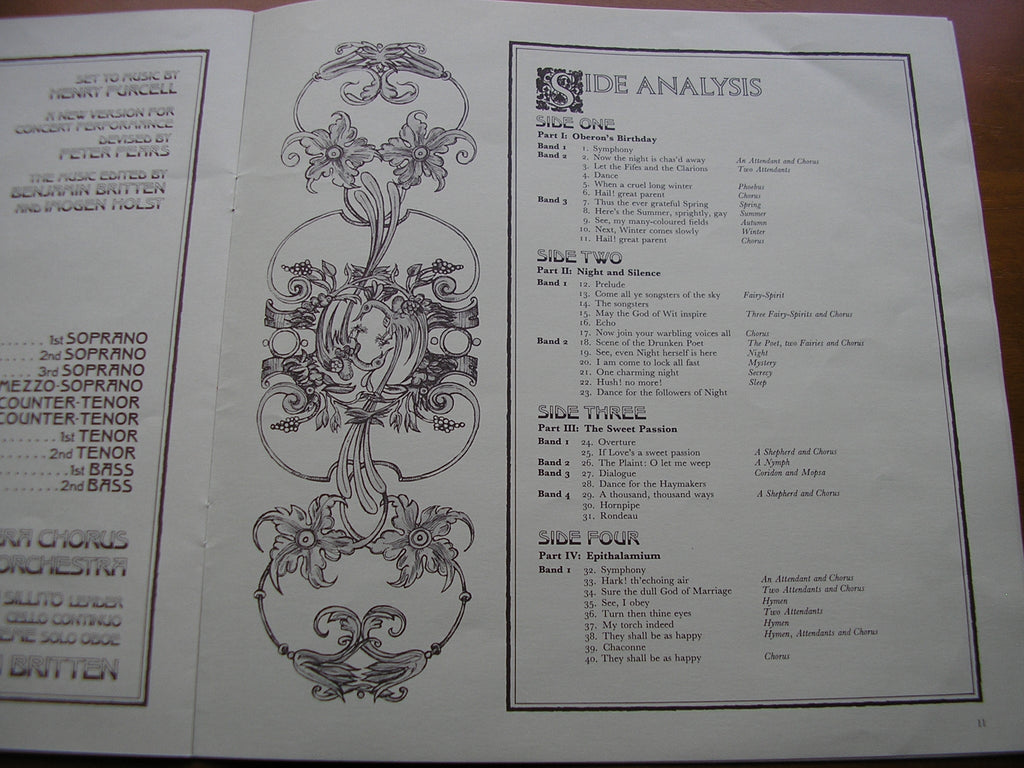 PURCELL: THE FAIRY QUEEN (1692)     SOLOISTS / AMBROSIAN OPERA CHORUS / ENGLISH CHAMBER ORCHESTRA / BRITTEN     2LP     SET 499/500