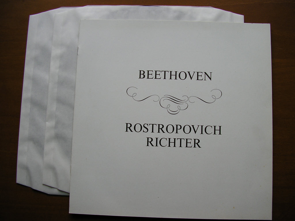 BEETHOVEN: COMPLETE SONATAS FOR CELLO & PIANO     ROSTROPOVICH / RICHTER    2LP     SAL 3453 / 4