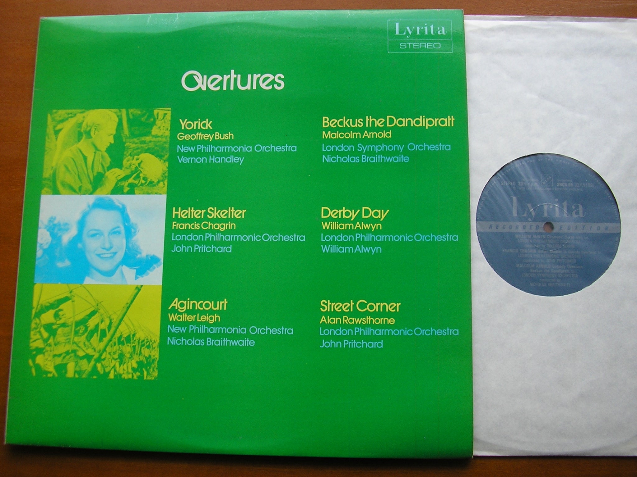 20th CENTURY BRITISH OVERTURES: ALWYN / CHAGRIN / ARNOLD / BUSH / LEIGH / RAWSTHORNE      LSO / LPO / NPO         SRCS 95