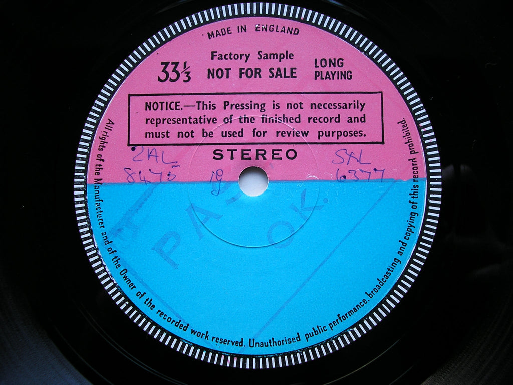 SXL 6377 PAVAROTTI SINGS ARIAS BY VERDI & DONIZETTI PAVAROTTI / VIENNA OPERA ORCHESTRA / DOWNES test pressing