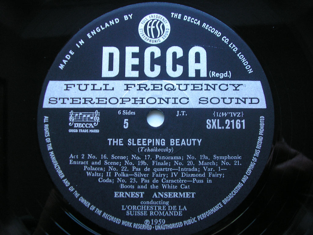 SXL 2160 / 2 TCHAIKOVSKY: SLEEPING BEAUTY complete ballet ANSERMET / SUISSE ROMANDE 3 LP