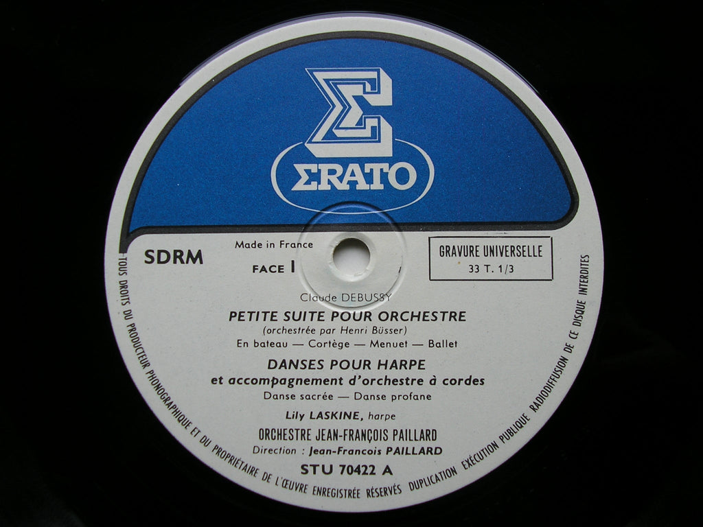 DEBUSSY: PETITE SUITE/ DANSES SACREE ET PROFANE / SIX EPIGRAPHS     LASKINE / PAILLARD ORCHESTRA / JEAN-FRANCOIS PAILLARD     STU 70422