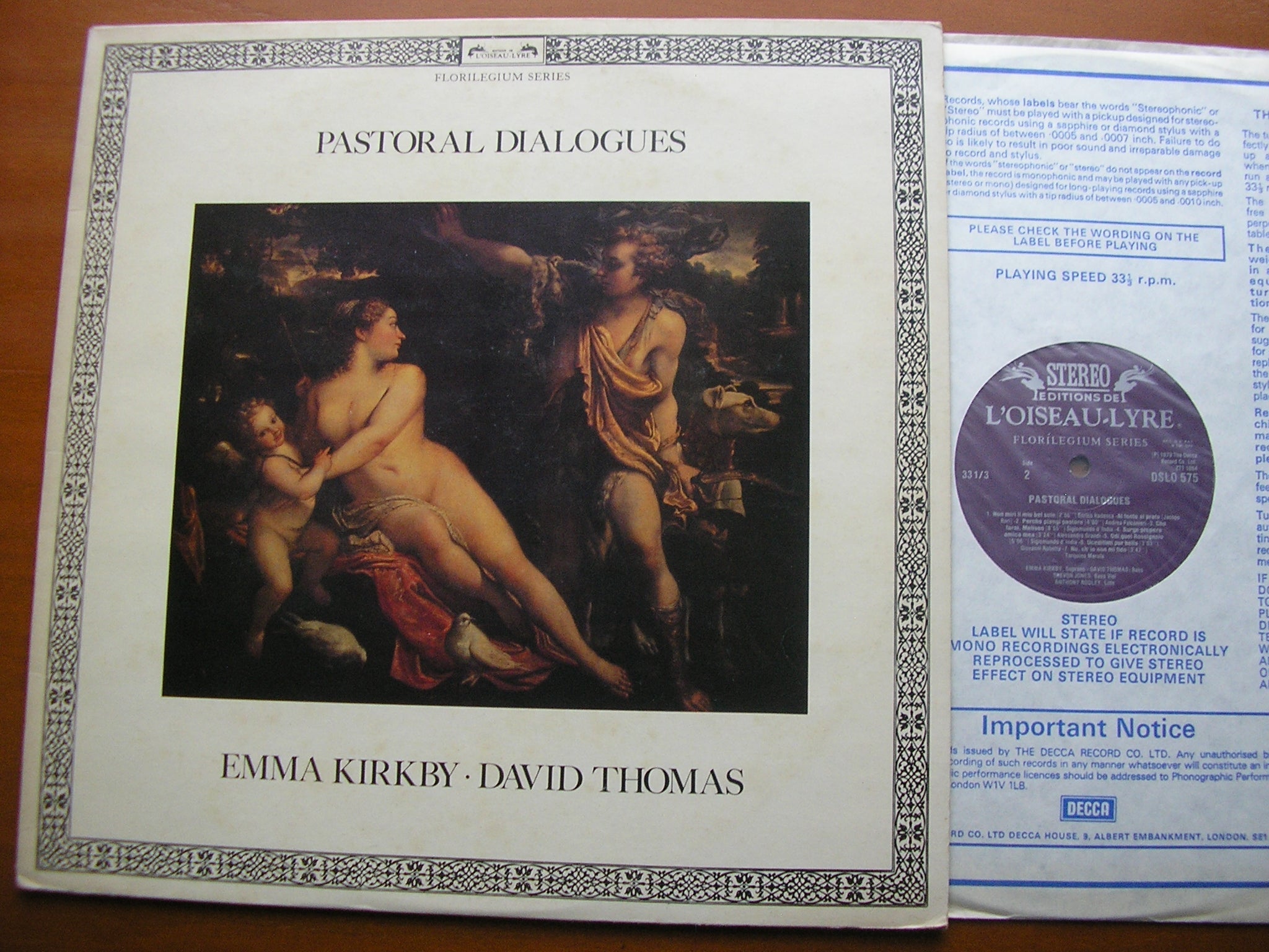 PASTORAL DIALOGUES: LAWES / DOWLAND / PERI / GRANDI / JONES / MERULA        KIRKBY / THOMAS / ROOLEY   DSLO 575