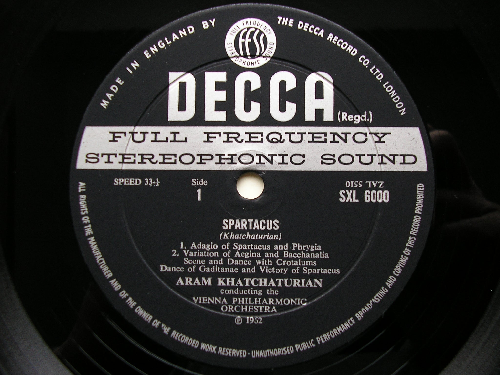 SXL 6000  KHACHATURIAN: SPARTACUS / GAYANEH      KHACHATURIAN / VIENNA PHILHARMONIC     ED2
