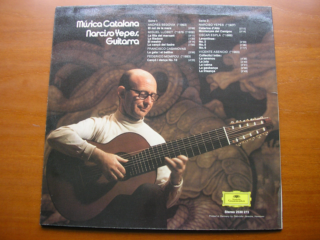 MUSICA CATALANA: SEGOVIA / LLOBET / CASANOVAS / YEPES / ASENCIO / ESPLA / MOMPOU       NARCISO YEPES    2530 273