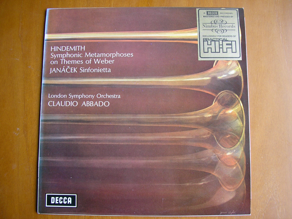 JANACEK: SINFONIETTA / HINDEMITH: SYMPHONIC METAMORPHOSES     ABBADO / LONDON SYMPHONY     SXL 6398