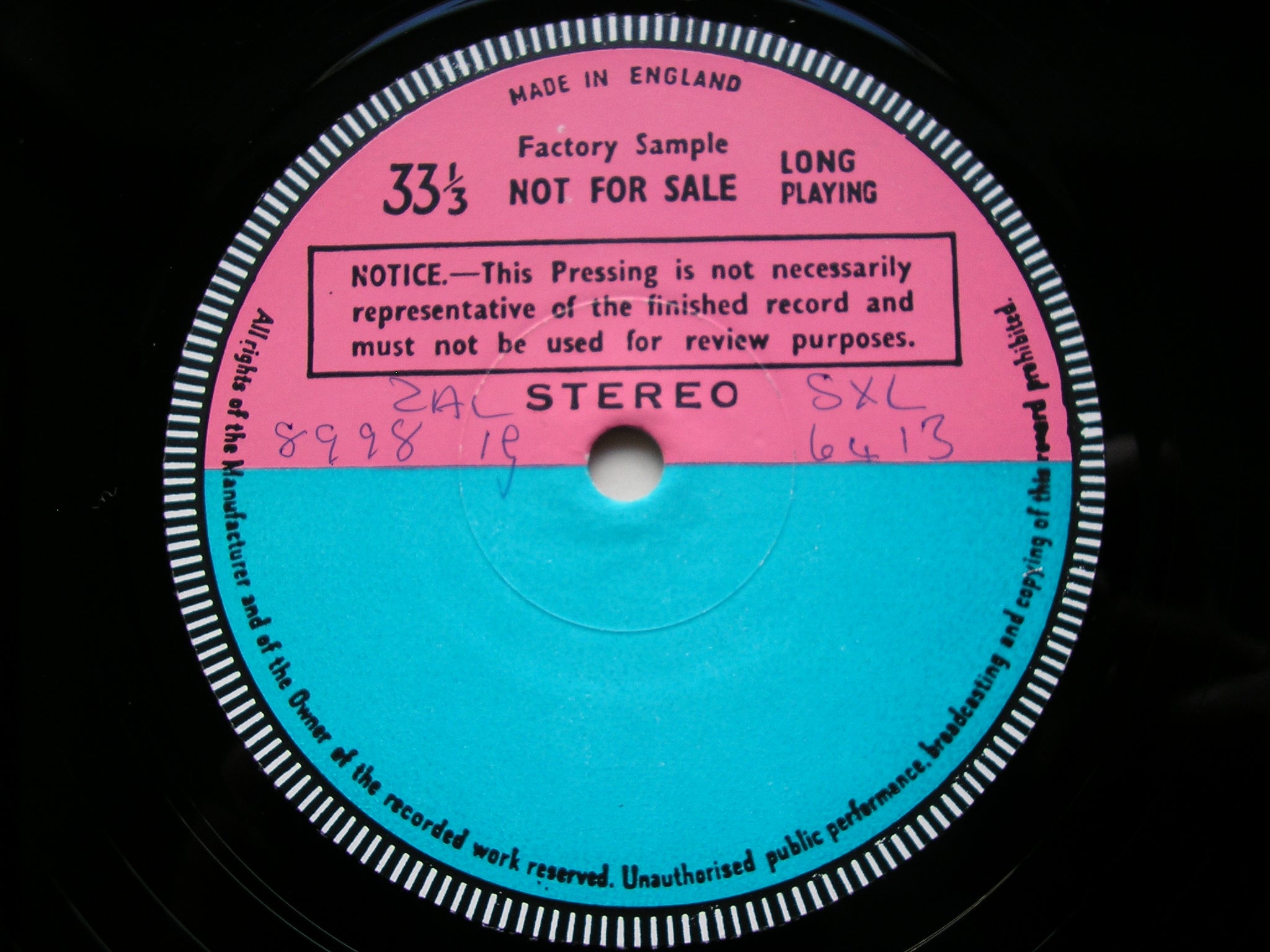SXL 6413 BRITTEN: A CHARM OF LULLABIES / FOLK SONGS BERNADETTE GREEVY / PAUL HAMBURGER test pressing