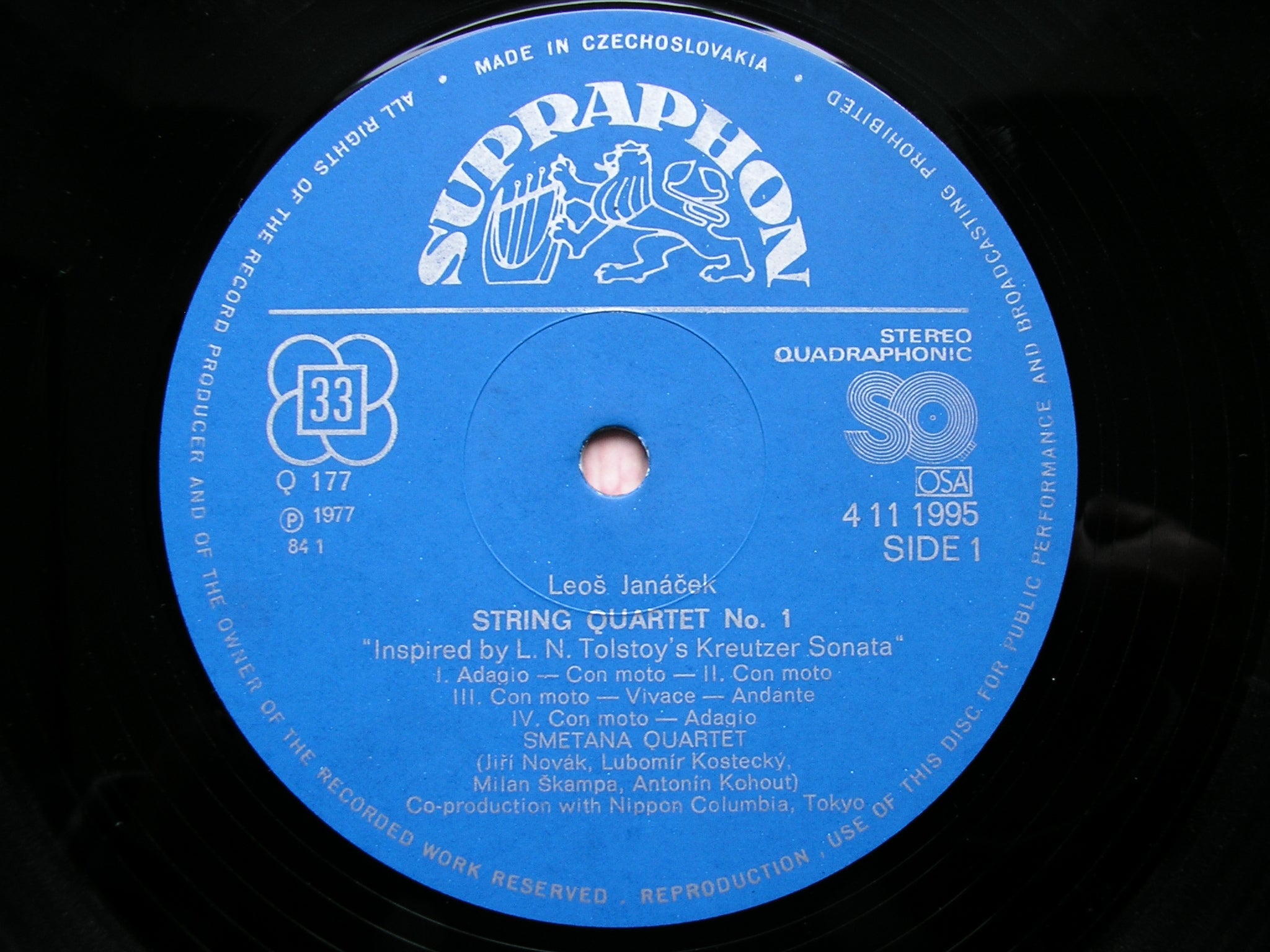 JANACEK: STRING QUARTETS Nos. 1 & 2      SMETANA QUARTET      411 1995