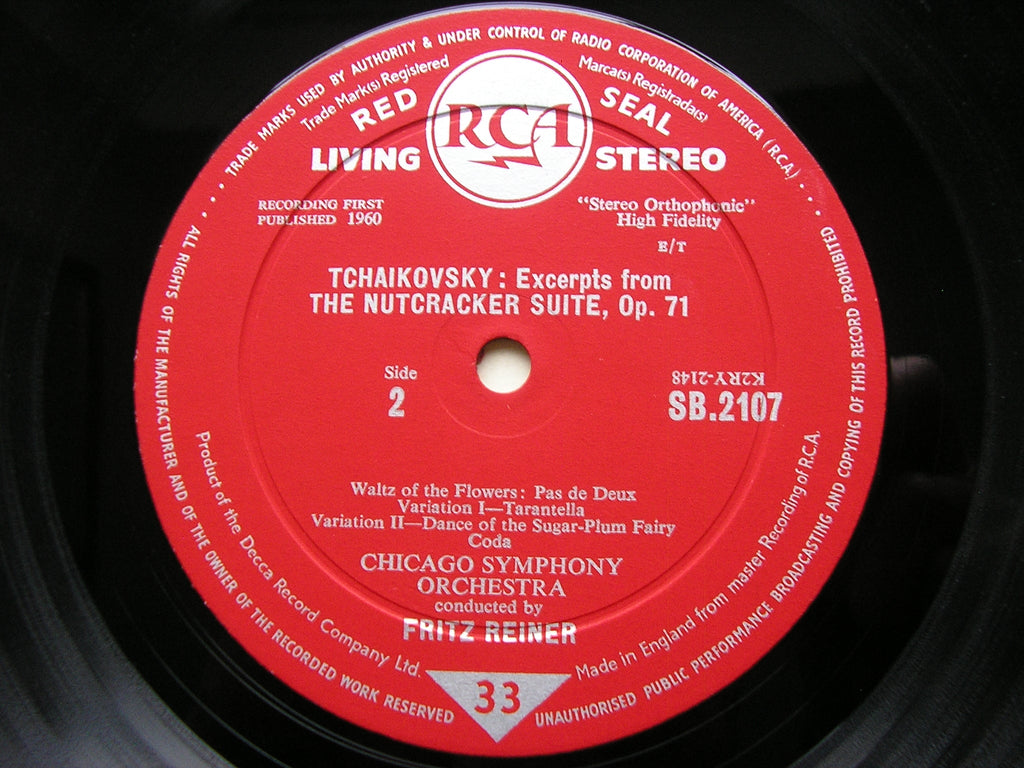 TCHAIKOVSKY: THE NUTCRACKER Excerpts     FRITZ REINER / CHICAGO SYMPHONY    SB 2107