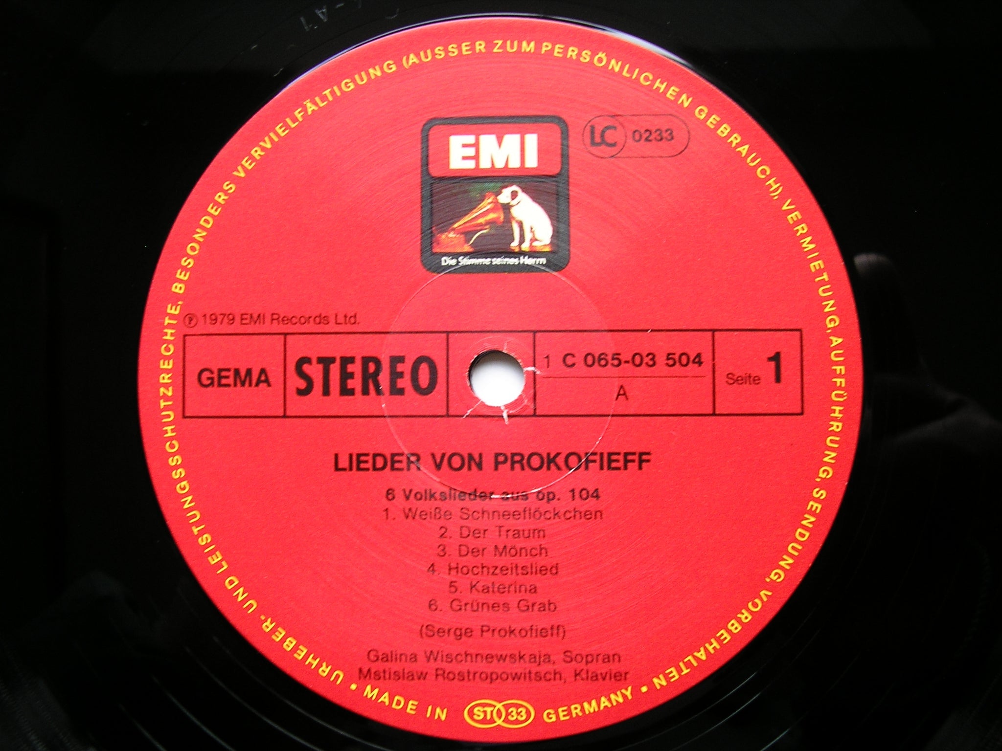 RIMSKY-KORSAKOV / PROKOFIEV: SONGS      VISHNEVSKAYA / ROSTROPOVICH     ASD 3731