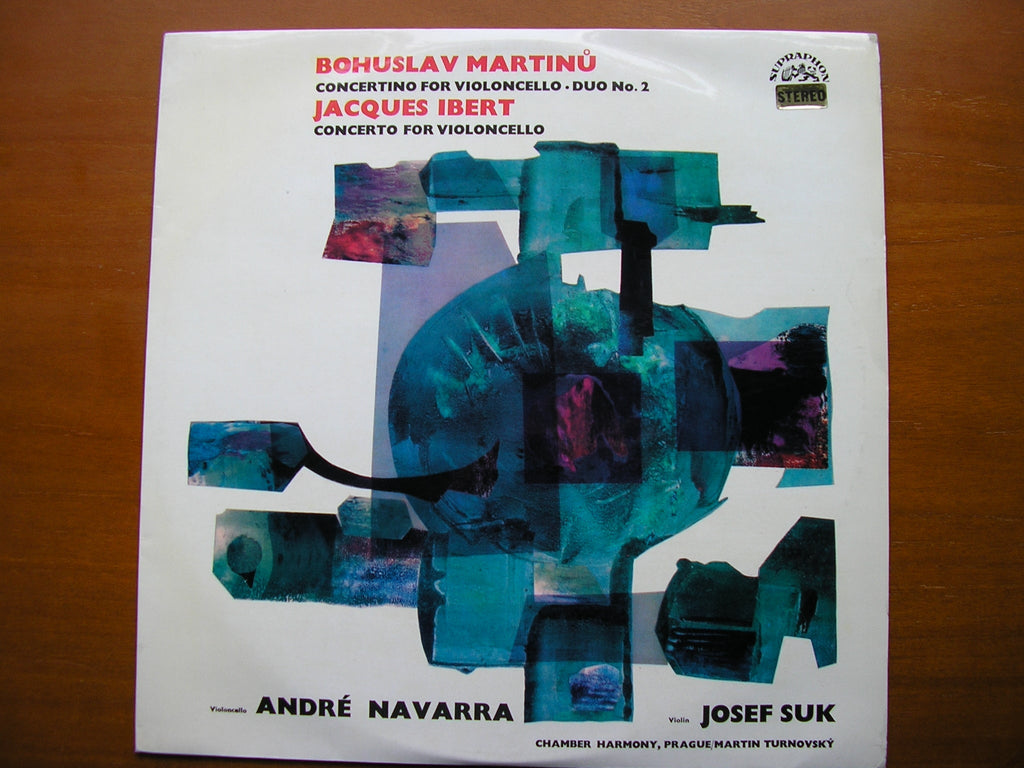 IBERT: CELLO CONCERTO / MARTINU: CONCERTINO / DUO No. 2     NAVARRA / SUK / PRAGUE CHAMBER ORCHESTRA / TURNOVSKY    SUA ST 50877