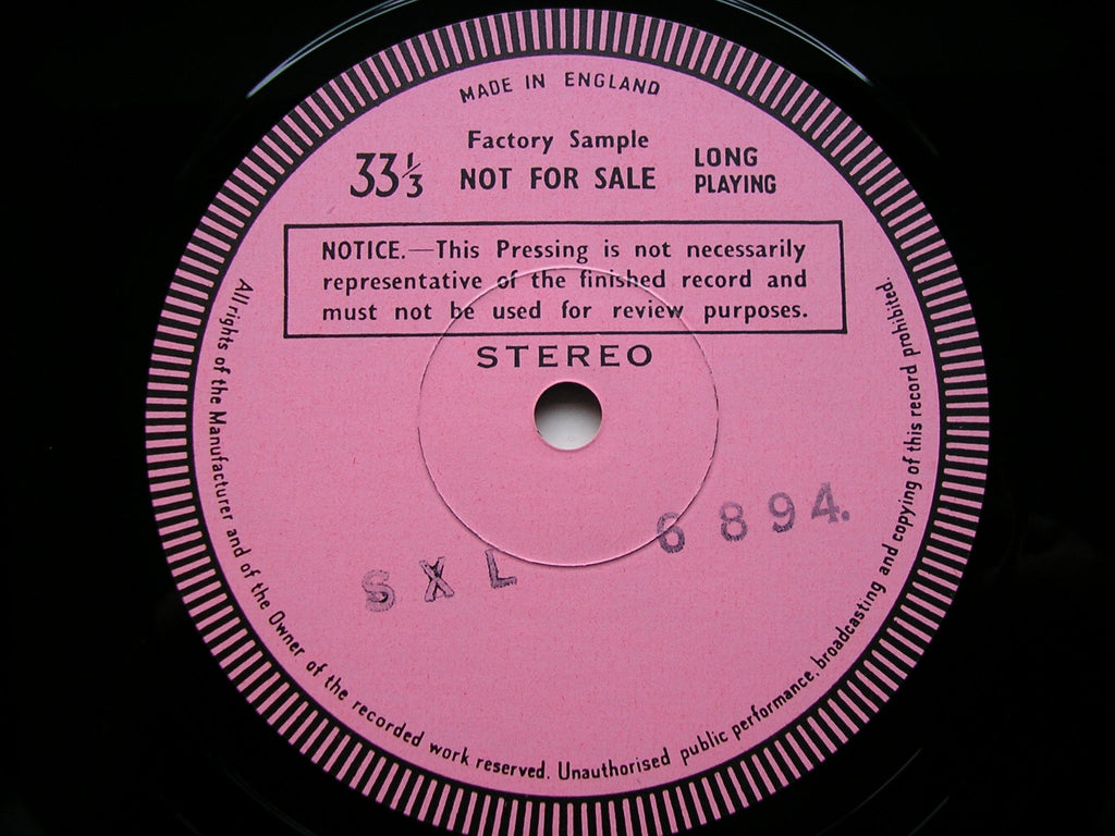 SXL 6894 TCHAIKOVSKY: SYMPHONY No. 6 'Pathetique' KORD / ROYAL PHILHARMONIC test pressing