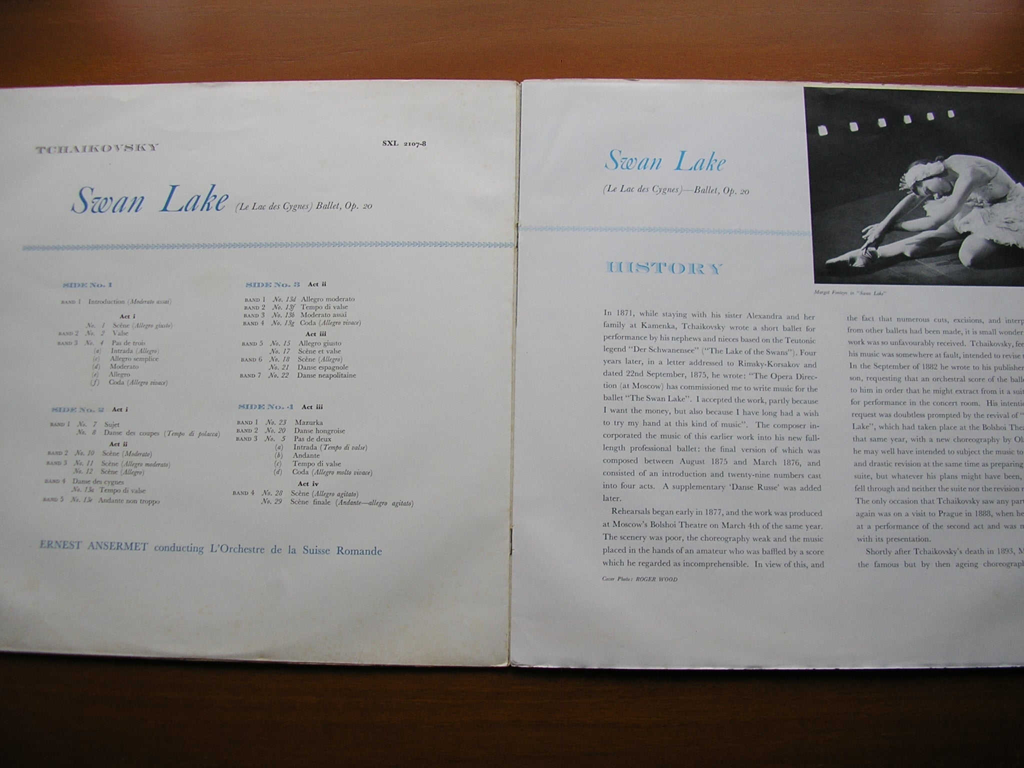 SXL 2107 - 8 TCHAIKOVSKY: SWAN LAKE ANSERMET / SUISSE ROMANDE