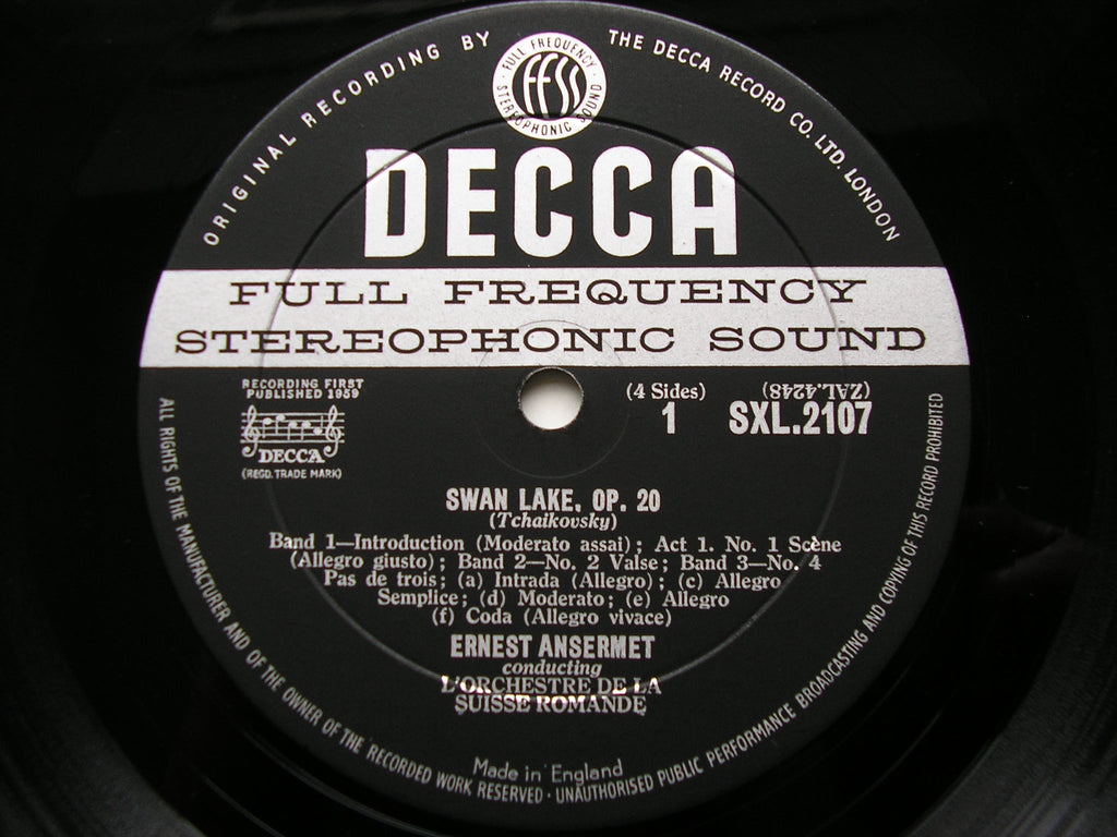 SXL 2107 - 8 TCHAIKOVSKY: SWAN LAKE ANSERMET / SUISSE ROMANDE