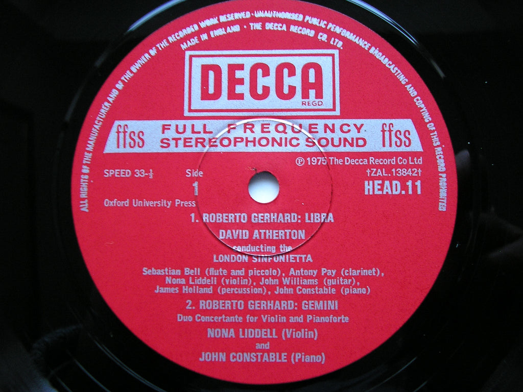 GERHARD: ASTROLOGICAL SERIES Libra / Gemini / Leo   SOLOISTS / ATHERTON / LONDON SINFONIETTA   HEAD 11