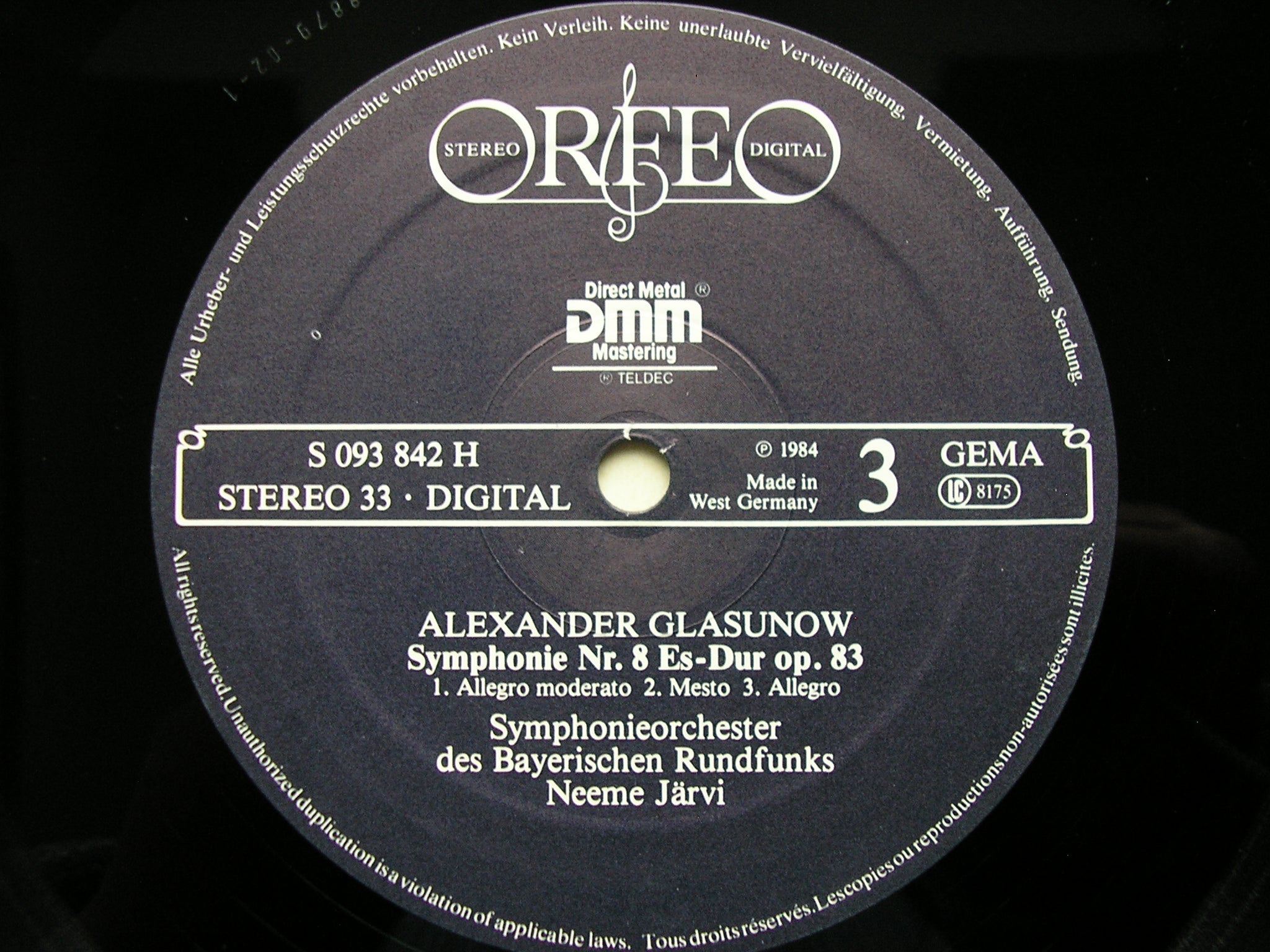 GLAZUNOV: SYMPHONIES Nos. 1 / 5 / 8     NEEME JARVI / BAVARIAN RADIO SYMPHONY       S 093 842