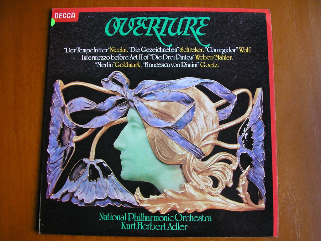 SXL 6909 OVERTURE: NICOLAI / SCHREKER / WOLF / WEBER / GOLDMARK / GOETZ NATIONAL PHILHARMONIC ORCHESTRA / ADLER test pressing